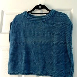 Free people sleeveless sweater blue xs
